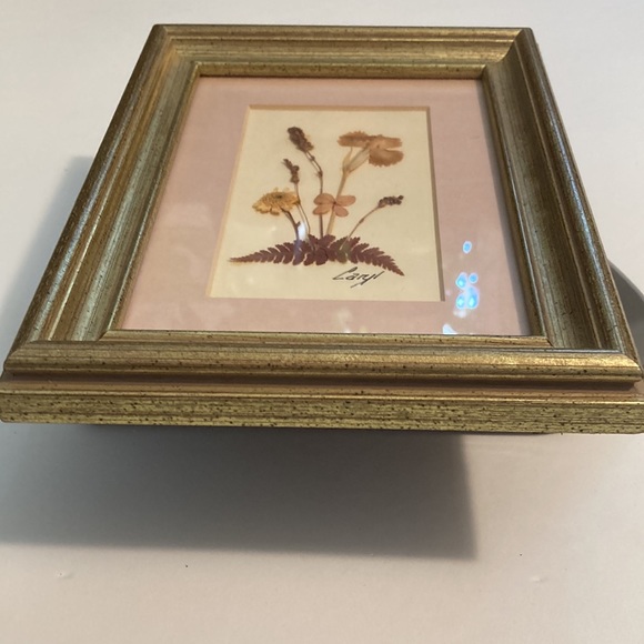 Vintage-Caryl Pohland dried flower picture in frame - Picture 12 of 14